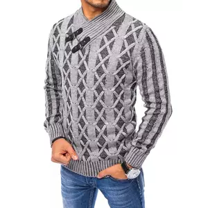 Dark gray men's sweater Dstreet WX1798 kép
