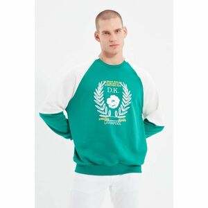 Trendyol Emerald Green Men's Oversize Fit Sweatshirt kép