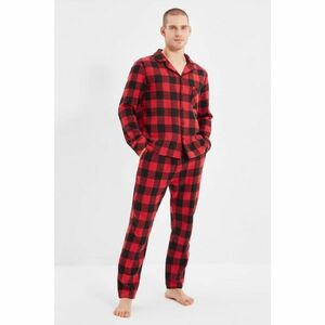 Férfi pizsama szett Trendyol Checkered kép
