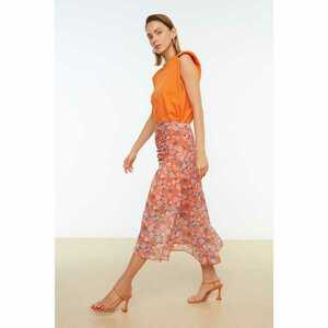 Trendyol Orange Pleated Skirt kép