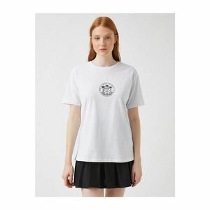 Koton Women's Printed Short Sleeve Cotton T-Shirt kép
