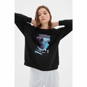 Trendyol Black Knitted Sweatshirt kép