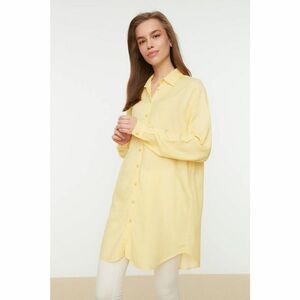 Trendyol Yellow Textured Basic Woven Shirt kép