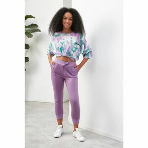 Trendyol Lilac Elastic Leg Pocket Knitted Trousers kép