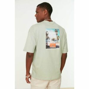 Trendyol Mint Men's Short Sleeve Printed Oversize T-Shirt kép