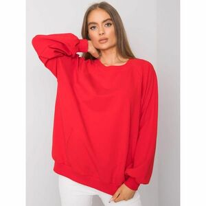 RUE PARIS Red cotton sweatshirt without a hood kép