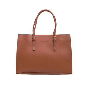 Brown city bag with handles kép