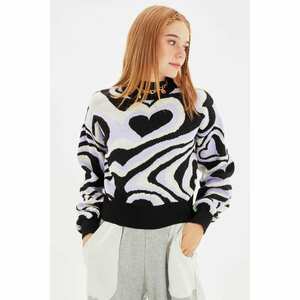 Trendyol Black Crew Neck Knitwear Sweater kép