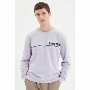Trendyol Lilac Men's Printed Regular Fit Sweatshirt kép
