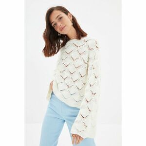 Trendyol Ecru Crop Knitwear Sweater kép