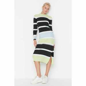 Trendyol Green Color Block Knitwear Dress kép