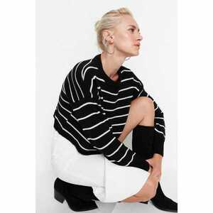 Trendyol Black Crop Knitwear Sweater kép
