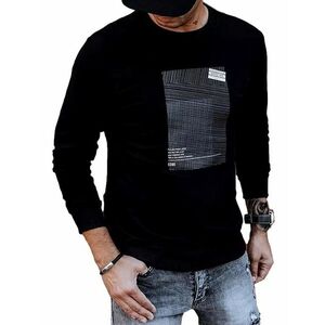 fekete mintás férfi pulóver kép