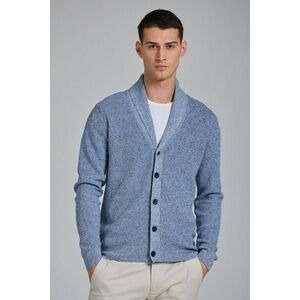 PULÓVER GANT D1. COTTON LINEN SHAWL CARDIGAN kék XL kép