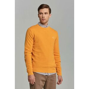 PULÓVER GANT COTTON PIQUE C-NECK sárga XL kép