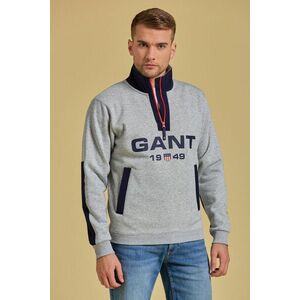 MELEGÍTŐ FELSŐ GANT D1. RETRO LOGO HALF ZIP SWEAT szürke S kép