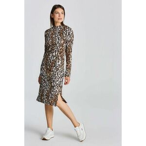 RUHA GANT D2. LEOPARD JACQUARD JERSEY DRESS barna M kép