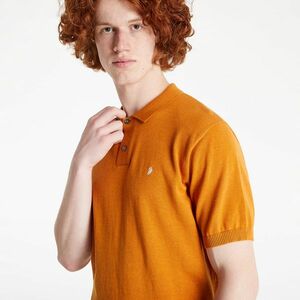 Stüssy Classic Short Sleeve Polo Sweater Orange kép