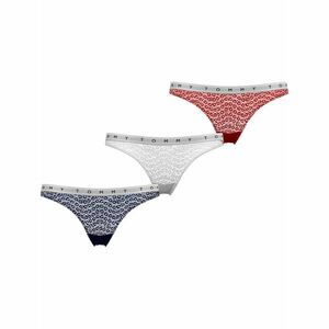 Tommy Hilfiger Lace 3 Pack Thong Desert Sky/ White/ Primary Red kép