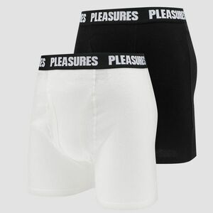 PLEASURES Boxer Briefs 2-Pack White/ Black kép