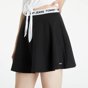 Tommy Jeans Logo Waistband Fit Mini Circle Skirt Black kép