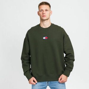 TOMMY JEANS Tommy Badge Crew Olive kép