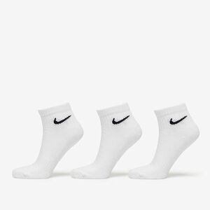 Nike Everyday Cush Ankle Socks 3-Pack White/ Black kép