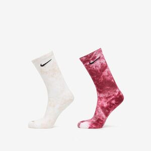 Nike Everyday Plus Cushioned Tie-Dye Crew Socks 2-Pack Multi-Color kép