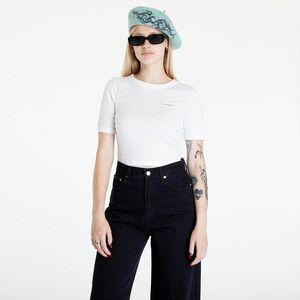 Calvin Klein Jeans Badge Slim Rib Short White kép