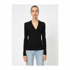 Koton V Neck Long Sleeve Slim Fit Knitwear Sweater kép