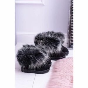 Children's Snow Boots With Fur Black Ariana kép