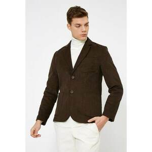 Koton Men's Brown Button Detailed Blazer Jacket kép