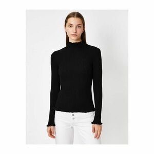 Koton Stand Up Collar Long Sleeve Slim Knitwear Sweater kép