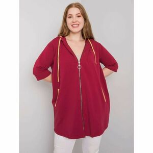 Maroon women's sweatshirt of a larger size kép