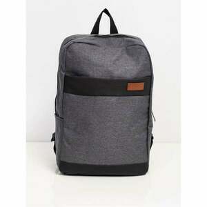 Gray backpack with an outer pocket kép