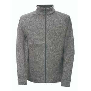 NOSSEN - men's full-length flatfleece hooded sweatshirt - Dk gray kép