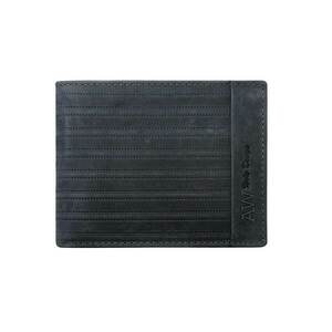 Men's horizontal navy blue leather wallet kép