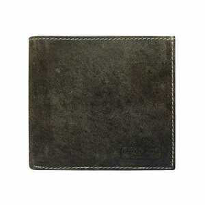 Men's brown open leather wallet kép