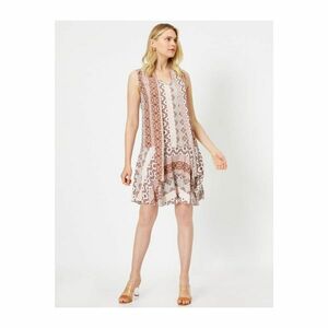 Koton Collar Lace Detailed Geometric Pattern Printed Sleeveless Dress kép