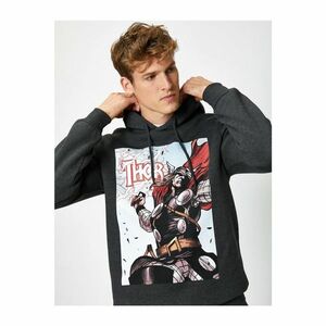 Koton Marvel engedélyezett Thor pulóver a férfi szürke kapucnis pulóver kép
