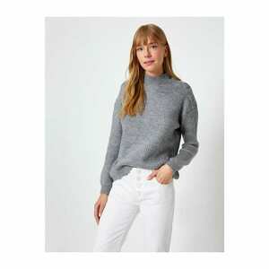 Koton Turtleneck Button Detailed Casual Cut Knitwear Sweater kép