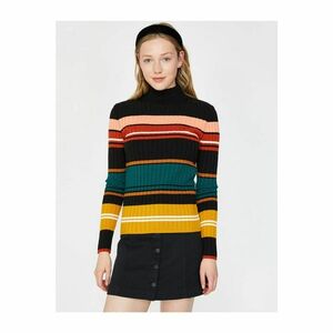 Koton Women's Black Color Block Sweater kép