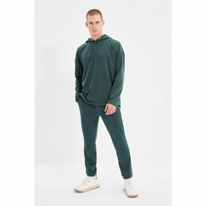 Trendyol Emerald Green Men's Oversize Fit Tracksuit Set kép