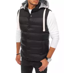 Black Dstreet TX3936 men's hooded vest kép