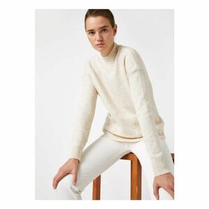 Koton Women's White Long Sleeve Oversize Sweater kép