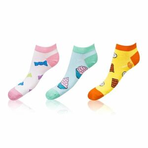 Bellinda CRAZY IN-SHOE SOCKS 3x - Modern Color Low Crazy Socks Unisex - Pink - Light Green - Yellow kép