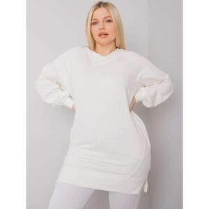 Women's cotton sweatshirt Ecru plus size kép