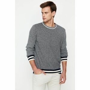 Koton Men's Navy Striped Sweater kép