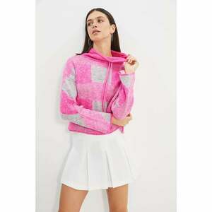 Trendyol Pink Jacquard Lace Detailed Knitwear Sweater kép