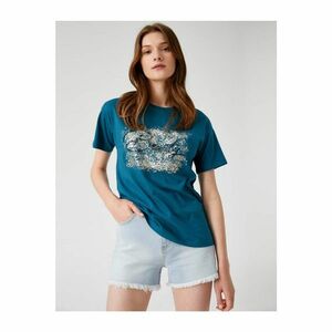 Koton Printed T-Shirt Crew Neck Short Sleeve Cotton kép